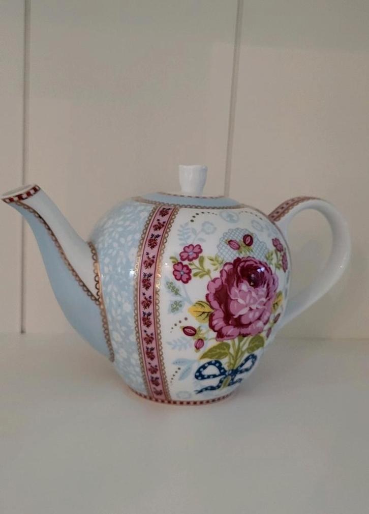 Pip Studio Floral Theepot Wit Klein - Top Conditie!, Huis en Inrichting, Keuken | Servies, Zo goed als nieuw, Overige typen, Overige stijlen