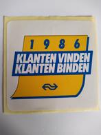 Sticker. NS 1986.  Klanten vinden klanten Binden., Ophalen of Verzenden, Zo goed als nieuw