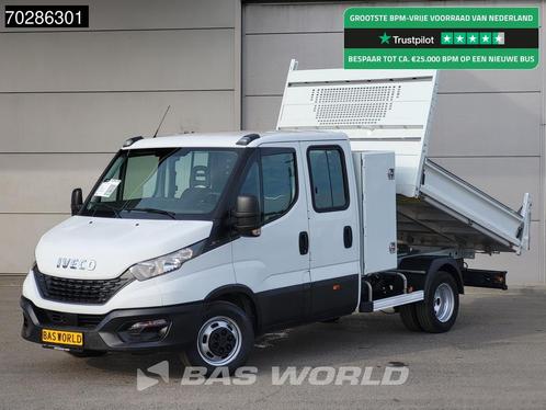 Iveco Daily 35C14 Open Laadbak met Kist Dubbel Cabine Dubbel, Auto's, Bestelauto's, Bedrijf, Te koop, Airconditioning, Centrale vergrendeling