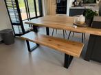 Eiken Boomstam Bankje - 150cm, Minder dan 50 cm, 100 tot 150 cm, Eikenhout, Ophalen of Verzenden