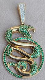Prachtige slang kettinghanger 14k goud groen, Sieraden, Tassen en Uiterlijk, Overige voorstellingen, Nieuw, Ophalen of Verzenden