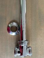 Viega t-stuk met muurbuis en roset 1 1/4 inchx32x250 Chroom, Ophalen of Verzenden, Nieuw, Chroom, Wastafel