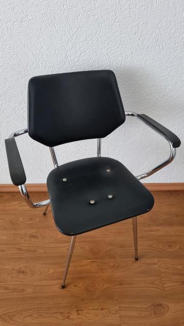 Zwart Chroom armleuning Keukenstoel Eetkamerstoel Retro beschikbaar voor biedingen