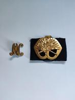 Koperen Baret en schouderemblemen Militaire Colonnes, Verzamelen, Ophalen of Verzenden, Landmacht, Nederland, Embleem of Badge