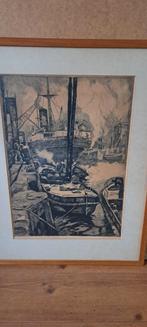 schilderij Jan Sirks......rotterdam., Antiek en Kunst, Ophalen of Verzenden