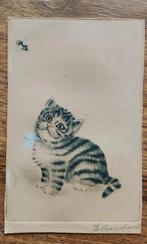 Ebersbach - Kat met Vlieg - Gesigneerde Ets, Antiek en Kunst, Ophalen of Verzenden