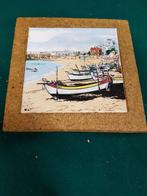 2 x tegel in kurk retro met boot, Ophalen of Verzenden, 'T Olde Gre-j, Info@toldegrej.nl, Endepoelstraat 20f Didam