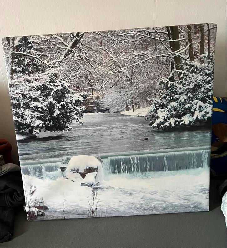 Mooie Foto Frame met Winterlandschap, Huis en Inrichting, Woonaccessoires | Schilderijen, Tekeningen en Foto's, Zo goed als nieuw