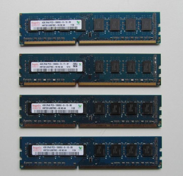 4gb 8gb 1333MHz en 1600MHz DDR3 geheugen Kingston Samsung, Computers en Software, RAM geheugen, Zo goed als nieuw, Desktop, DDR3