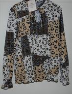 Supermooie Sophia bruin/beige blousetop, maat L. Nieuw!, Verzenden, Nieuw, Maat 42/44 (L), Beige