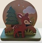 Handgemaakt Kinderlampje - Hertje, Kinderen en Baby's, Kinderkamer | Inrichting en Decoratie, Ophalen of Verzenden, Nieuw, Lamp