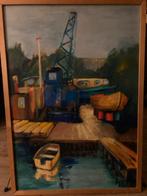Irene Hertel Schilderij - Havengezicht, Ophalen of Verzenden