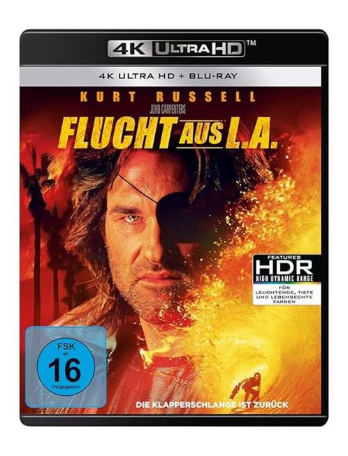 Escape From L.A. 4K UHD., Cd's en Dvd's, Blu-ray, Zo goed als nieuw, Actie, Ophalen of Verzenden