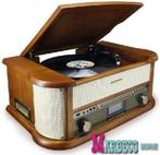 Retro DAB+ Radio, CD, MP3, Turntable, Cass, USB Rec, NR566BE, Nieuw, Info@marbeco.nl, Met cd-speler, Ophalen of Verzenden