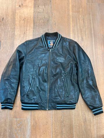 Redskins Unisex Leren Varsity Collegejack Zwart XXL beschikbaar voor biedingen