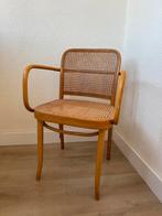 Vintage Thonet Praag 811 rotan webbing stoel, Huis en Inrichting, Stoelen, Ophalen, Bruin, Eén