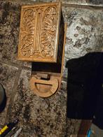 Houten Sigarettendoosje met Snijwerk, Minder dan 50 cm, Gebruikt, Ophalen of Verzenden, Minder dan 50 cm