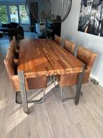 Eettafel Linteloo Ulywatu by Henk Vos, Ophalen, Gebruikt, 100 tot 150 cm, 200 cm of meer