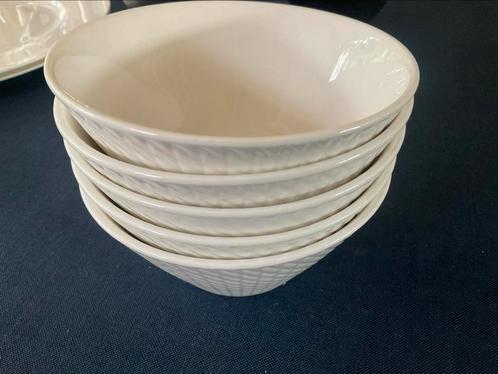 Dessertschaaltjes blue amber / Blokker/ wit/ als nieuw, Huis en Inrichting, Keuken | Servies, Zo goed als nieuw, Overige stijlen