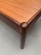 Lange houten salontafel omkeerbaar blad -vintage retro tafel, Huis en Inrichting, Tafels | Salontafels, Ophalen, Gebruikt, 100 tot 150 cm