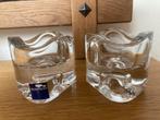2 glazen kandelaars (waxine en kaars) van Leonardo, Huis en Inrichting, Woonaccessoires | Kandelaars en Kaarsen, Minder dan 25 cm