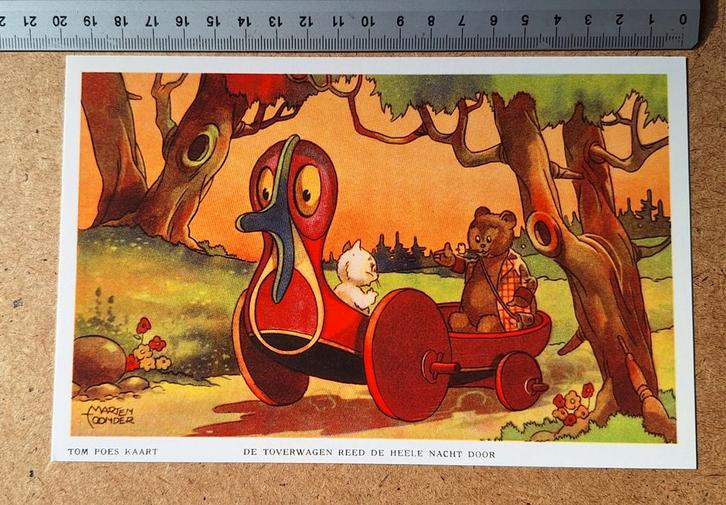 Tom Poes Kaart - Serie 1. Nr 1. T-tuin (Thomas Rap herdruk), Verzamelen, Stripfiguren, Plaatje, Poster of Sticker, Olivier B, Bommel en Tom Poes