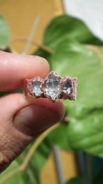 Electroformed koperen Herkimer diamant ring, Verzenden, Mineraal