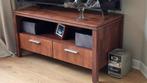 Houten TV Meubel met Opbergruimte, Ophalen, Gebruikt, 100 tot 150 cm, Metaal