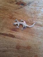 Erg leuke zilveren broche Salemander, Ophalen of Verzenden, Zilver