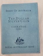 Australië 1990 $10 Zilveren Kaketoe Munt, Ophalen of Verzenden, Overige waardes, Losse munt, Zilver
