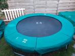 Berg trampoline 270 cm 9 ft met afdekzeil en veiligheidsnet, Sport en Fitness, Overige Sport en Fitness, Zo goed als nieuw, Ophalen