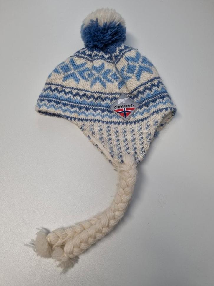Warme wollen muts met Noors motief, Kinderen en Baby's, Babykleding | Mutsen, Sjaals en Wanten, Zo goed als nieuw, Muts, Jongetje of Meisje