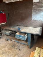 Werkbank zeer oud, Doe-het-zelf en Verbouw, Werkbanken, Ophalen, Gebruikt, 170 cm of meer, Bankschroef