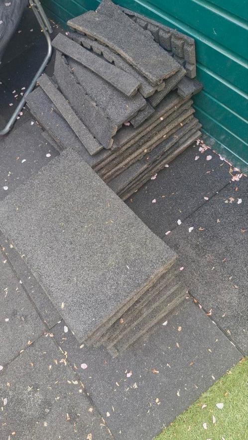 Rubbere tegels 50x50x3cm (4m2), Tuin en Terras, Terrasdelen en Vlonders, Zo goed als nieuw, Ophalen of Verzenden