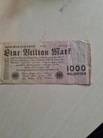 1 Billion Mark Reichsbanknote 1924, Ophalen of Verzenden