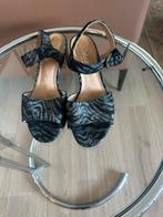 Gabor leren sandalen mast 38,5, Zwart, Gabor, Zo goed als nieuw, Sandalen of Muiltjes