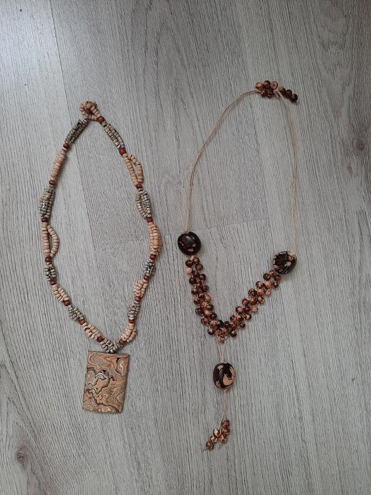Nieuw in 1 koop!WERELDWINKEL/2 Mooie kettingen/handgemaakt, Sieraden, Tassen en Uiterlijk, Kettingen, Nieuw, Steen of Mineraal