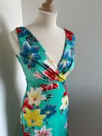 King Louie maat L turquoise zomer jurk bloemen 444, Blauw, Maat 42/44 (L), Ophalen of Verzenden, Zo goed als nieuw