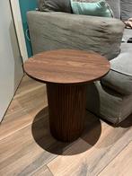 Nora bijzettafel walnoot als nieuw, Minder dan 55 cm, Rond, Zo goed als nieuw, Ophalen