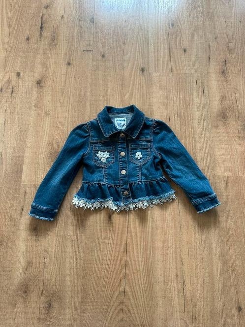 Prachtig Mayoral spijkerjasje in maat 80 (12 maanden), Kinderen en Baby's, Babykleding | Maat 80, Zo goed als nieuw, Meisje, Jasje