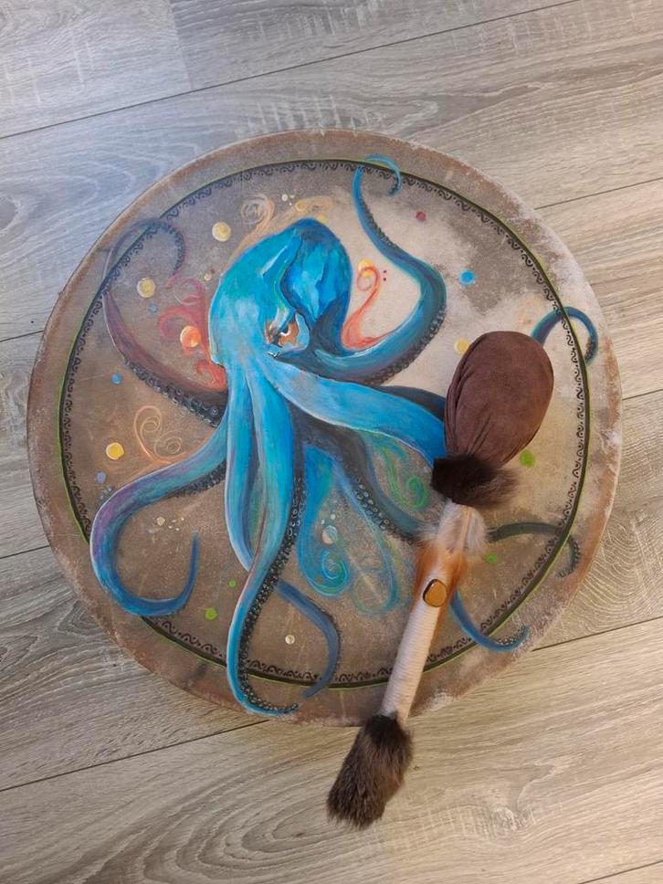 Handgemaakte Drumstok / drum beater Sjamanendrum Bater, Muziek en Instrumenten, Drumstellen en Slagwerk, Nieuw, Overige merken