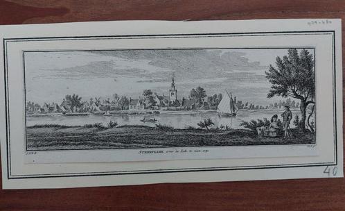 479-480 / Streefkerk over de Lek te zien Gravure H. Spilman, Antiek en Kunst, Kunst | Etsen en Gravures, Ophalen of Verzenden