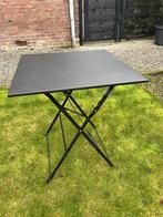 Bolero vierkante opklapbare stalen tafel zwart 60cm - 11st., Ophalen, Gebruikt, Vierkant, Tot twee personen
