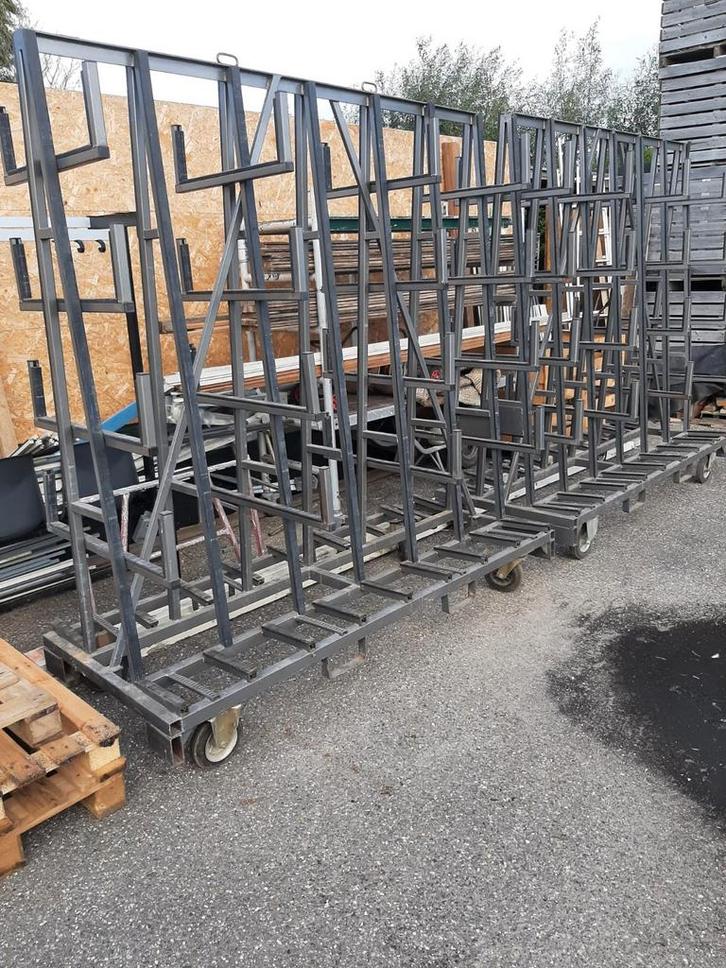 Metalen Transportkarren voor Buizen, Glas, Latten, Doe-het-zelf en Verbouw, Overige Doe-het-zelf en Verbouw, Gebruikt, Ophalen