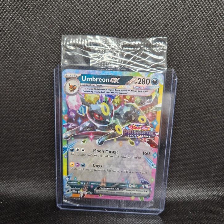 Umbreon Ex Prismatic Evolutions NearMint Sealed, Hobby en Vrije tijd, Verzamelkaartspellen | Pokémon, Zo goed als nieuw, Ophalen of Verzenden
