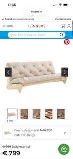 Karup design slaspbank linnen, Ophalen of Verzenden, Gebruikt, Tweepersoons, 140 cm