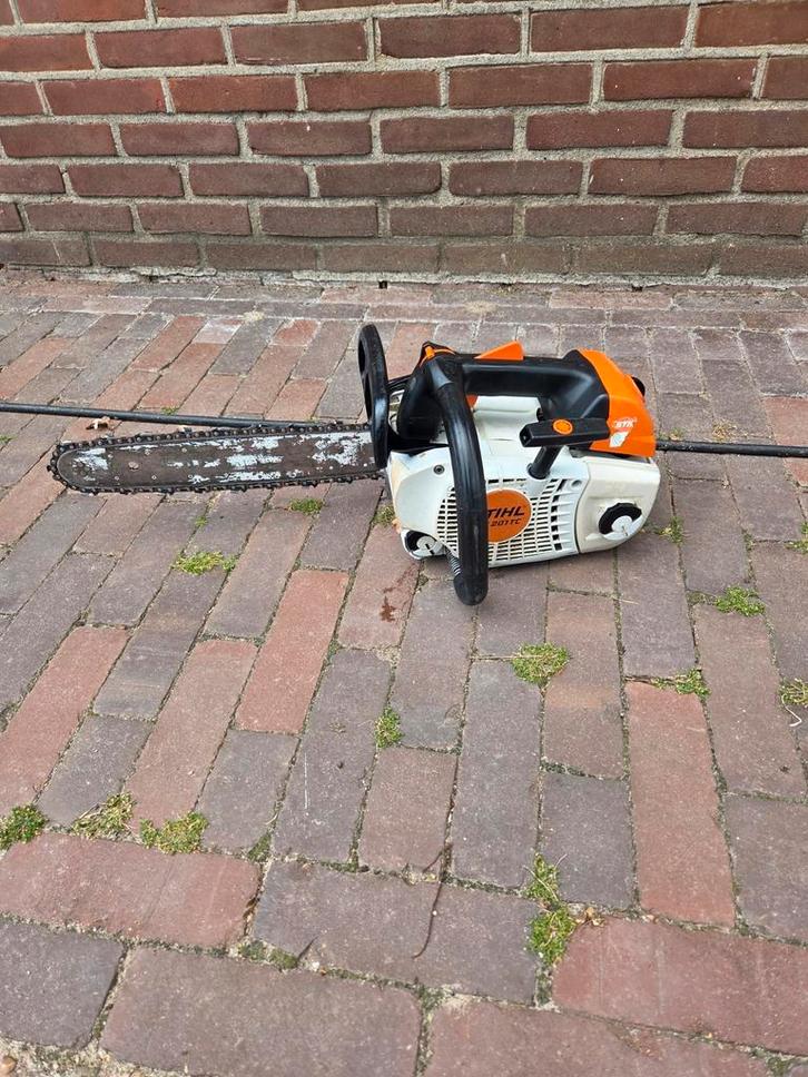 Stihl ms 201T C-M tophandle kettingzaag, Tuin en Terras, Hand-tuingereedschap, Zo goed als nieuw, Overige soorten, Ophalen of Verzenden