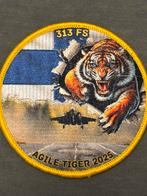Embleem 313 SQN FS Agile Tiger 2025, Verzenden, Luchtmacht, Nederland, Embleem of Badge