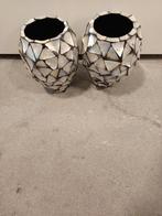 Schelpen vaas, Huis en Inrichting, Woonaccessoires | Vazen, Overige kleuren, Ophalen of Verzenden, Minder dan 50 cm, Glas