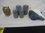Diverse Vintage UILEN beeldjes messing en beton, Verzamelen, Beelden en Beeldjes, Ophalen of Verzenden, Gebruikt, Dier